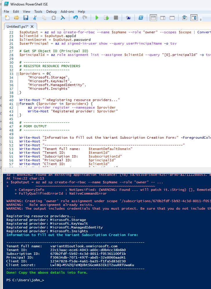 PowerShell Output